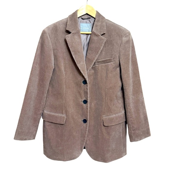 Everlane The Corduroy ‘80s Blazer Jacket. Taupe Grey Tan Size 6 #727 NWOT - Picture 5 of 7